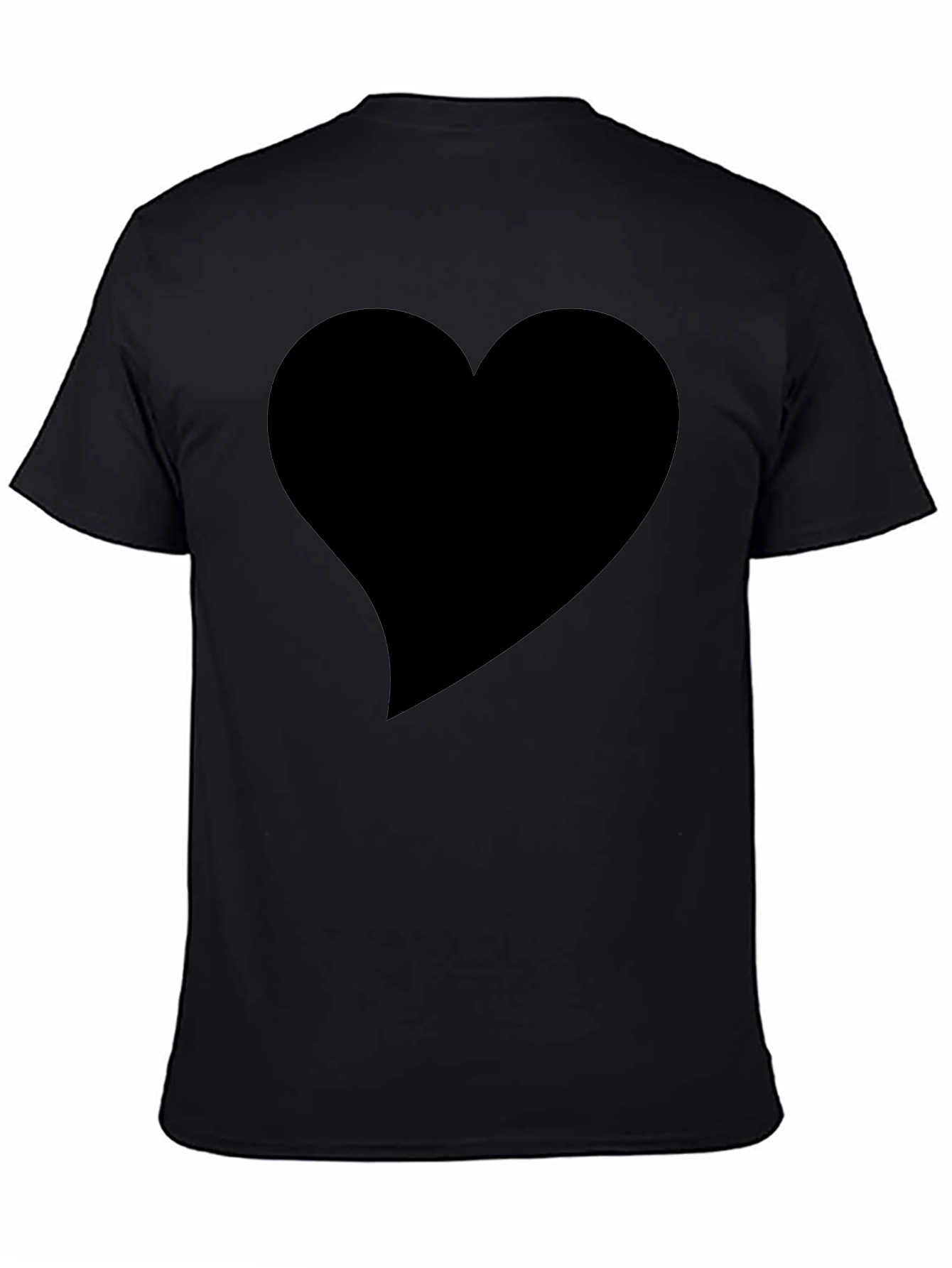Heart Graphic Black T-Shirt - Soft Cotton Tee