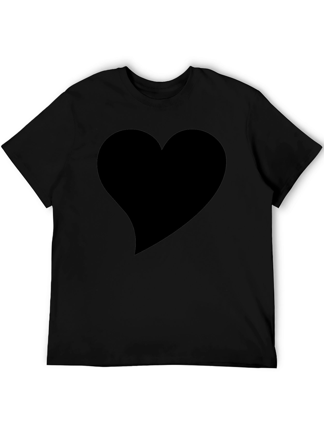 Heart Graphic Black T-Shirt - Soft Cotton Tee