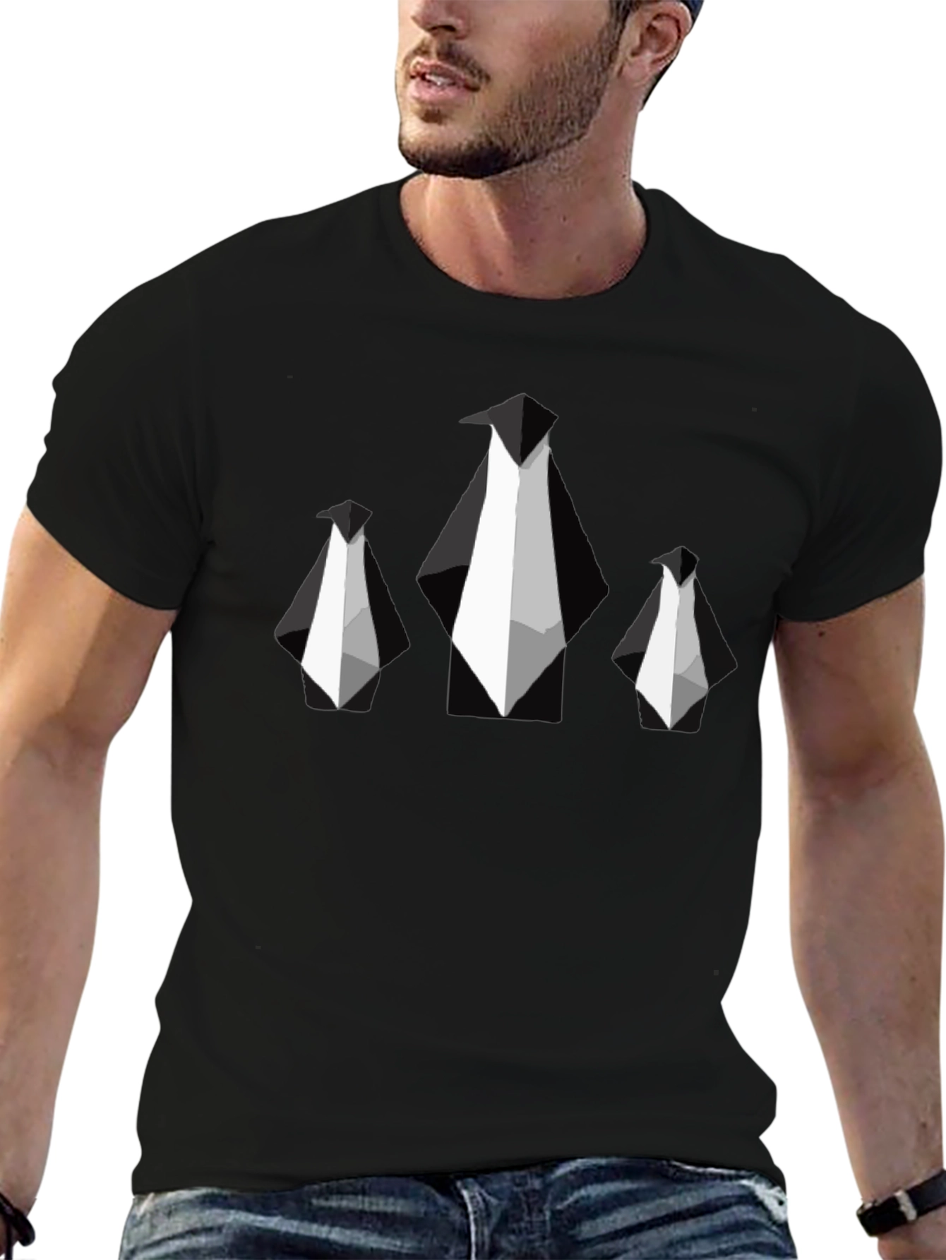 Geometric Tuxedo T-Shirt - Modern Formal Wear