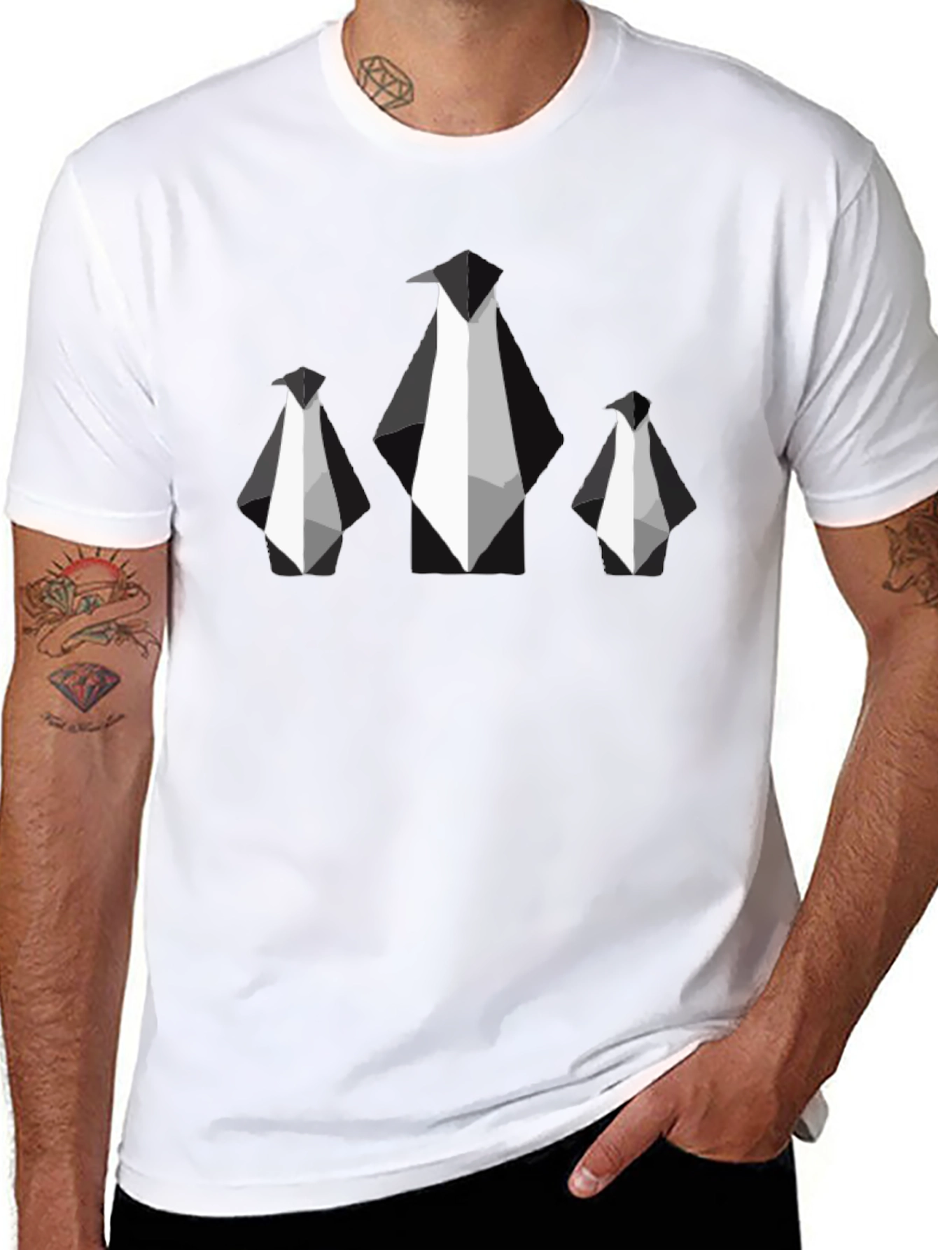 Geometric Tuxedo T-Shirt - Modern Formal Wear