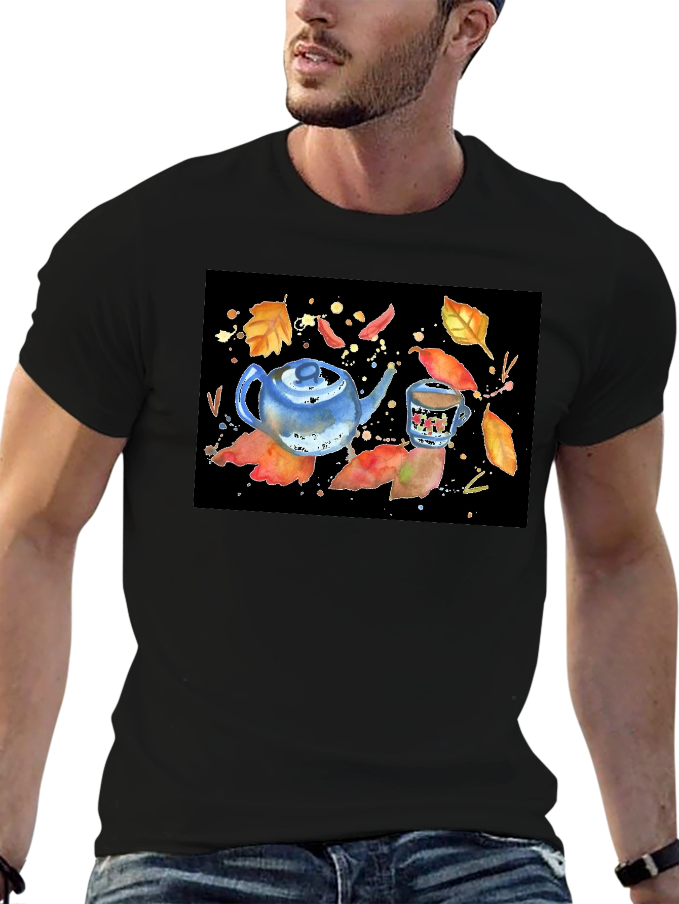 Autumn Tea Party T-Shirt - Cozy & Stylish Design