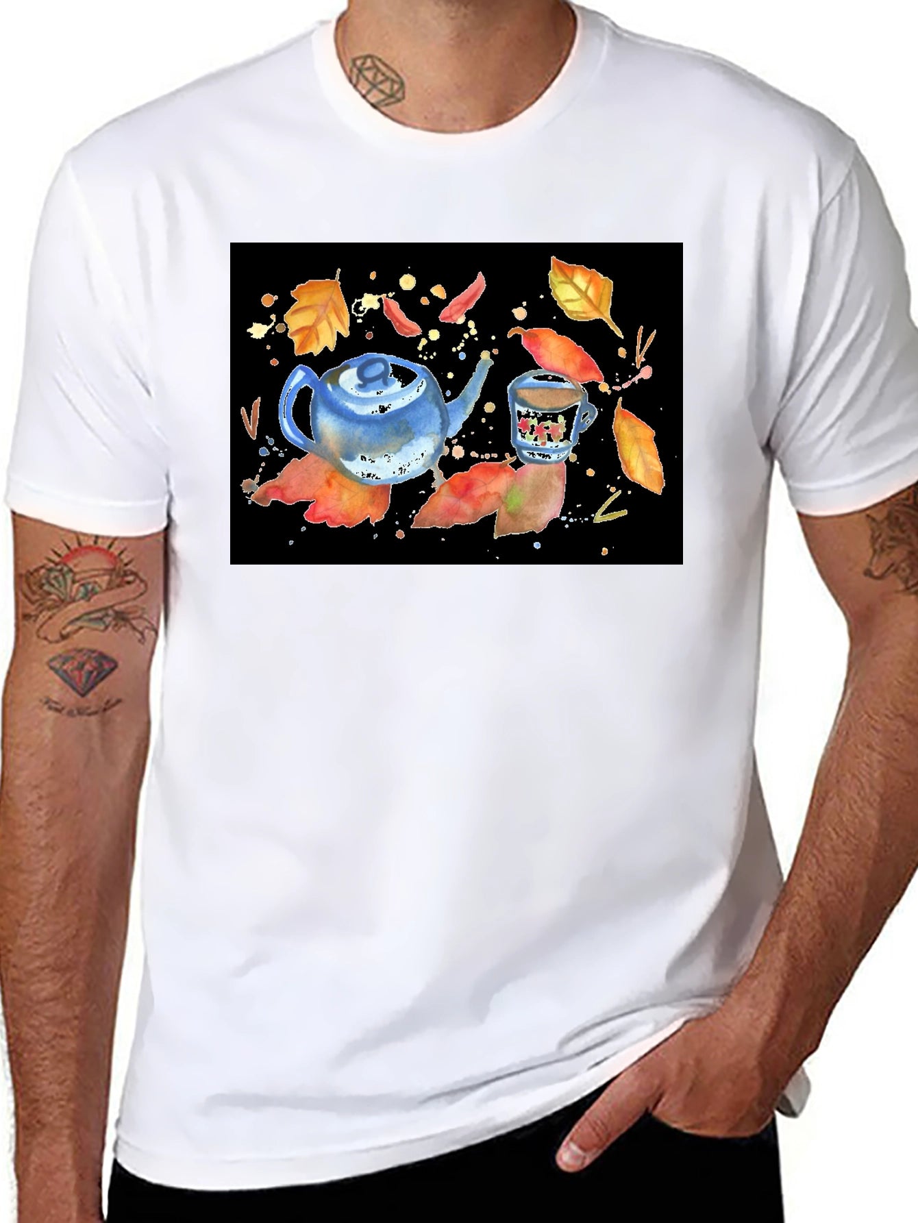 Autumn Tea Party T-Shirt - Cozy & Stylish Design