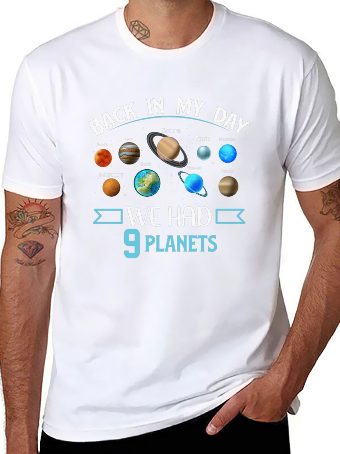 Back in My Day 9 Planets Graphic T-Shirt