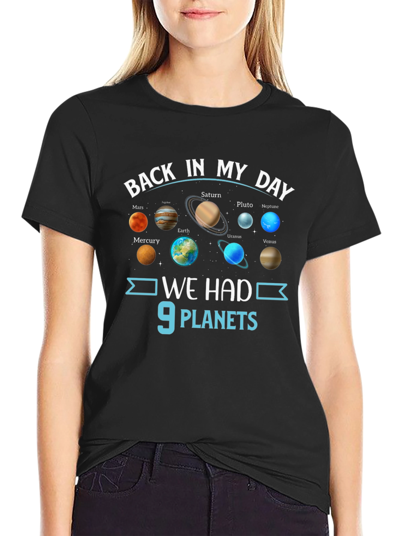 Back in My Day 9 Planets Graphic T-Shirt