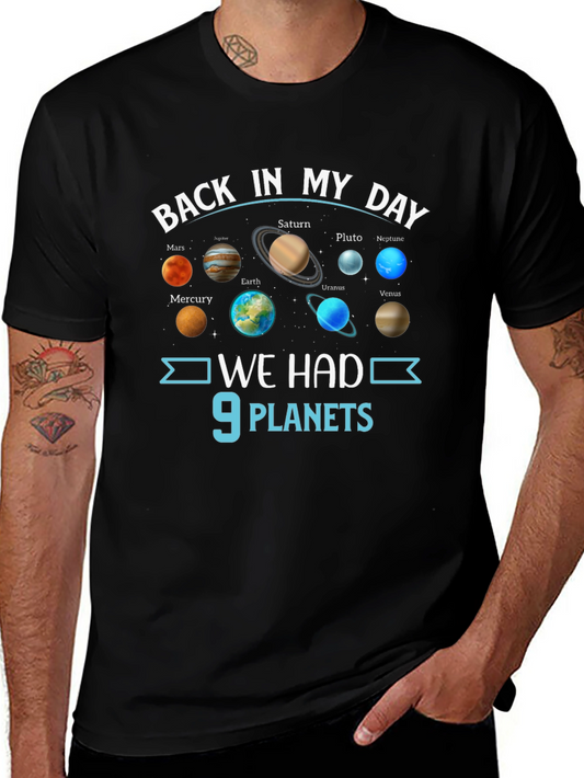 Back in My Day 9 Planets Graphic T-Shirt