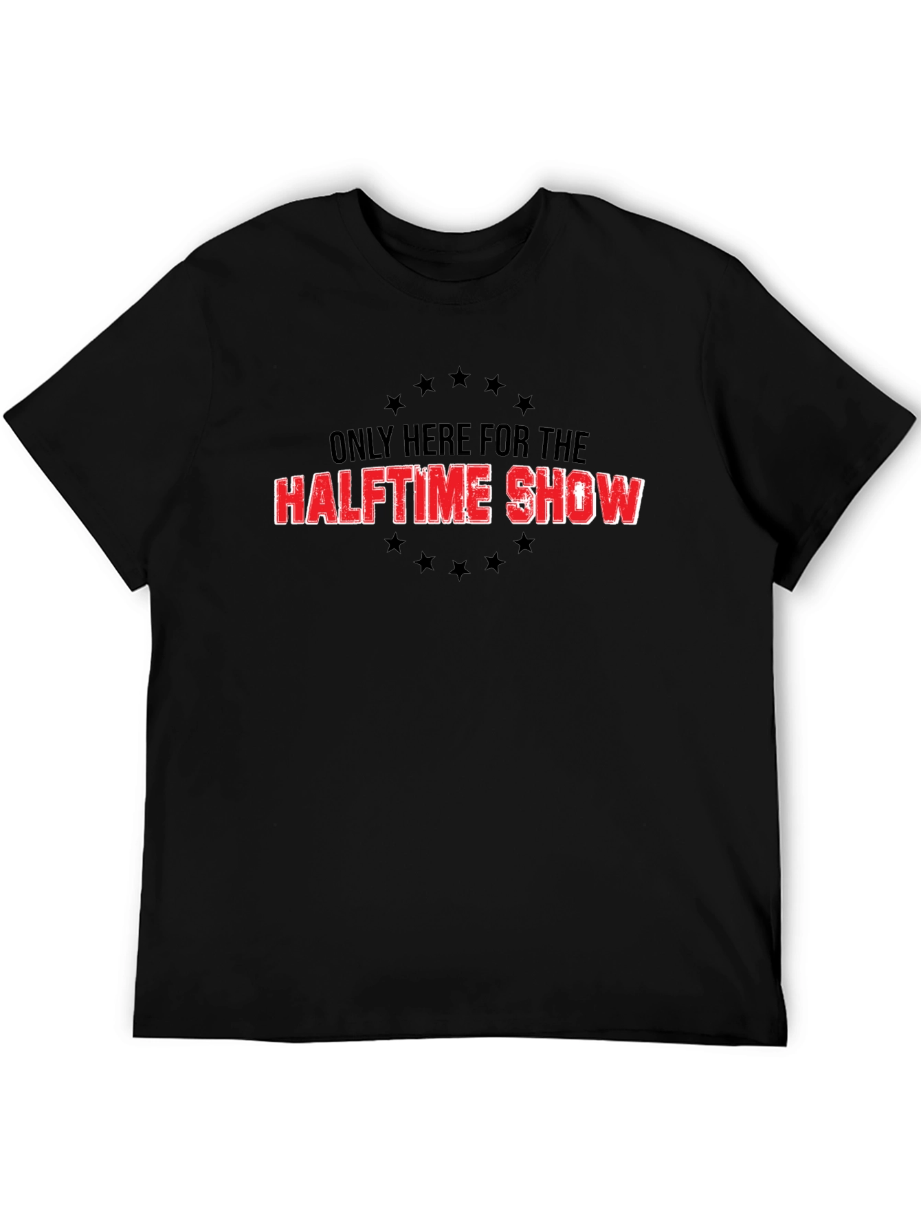 Halftime Show Tee - Black Cotton Graphic T-Shirt