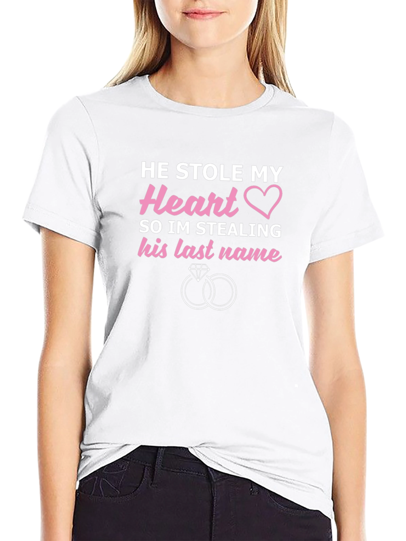 He Stole My Heart Wedding T-Shirt