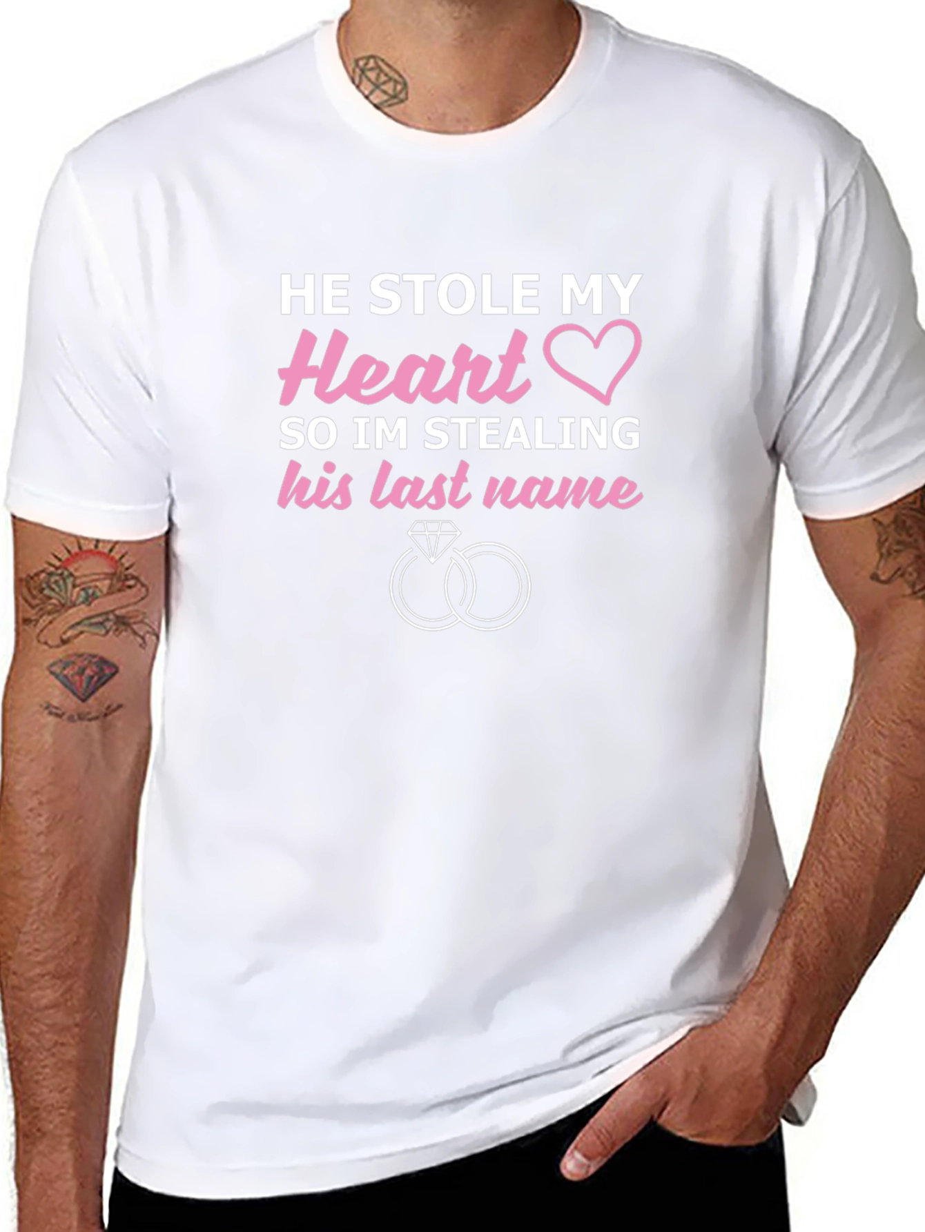 He Stole My Heart Wedding T-Shirt
