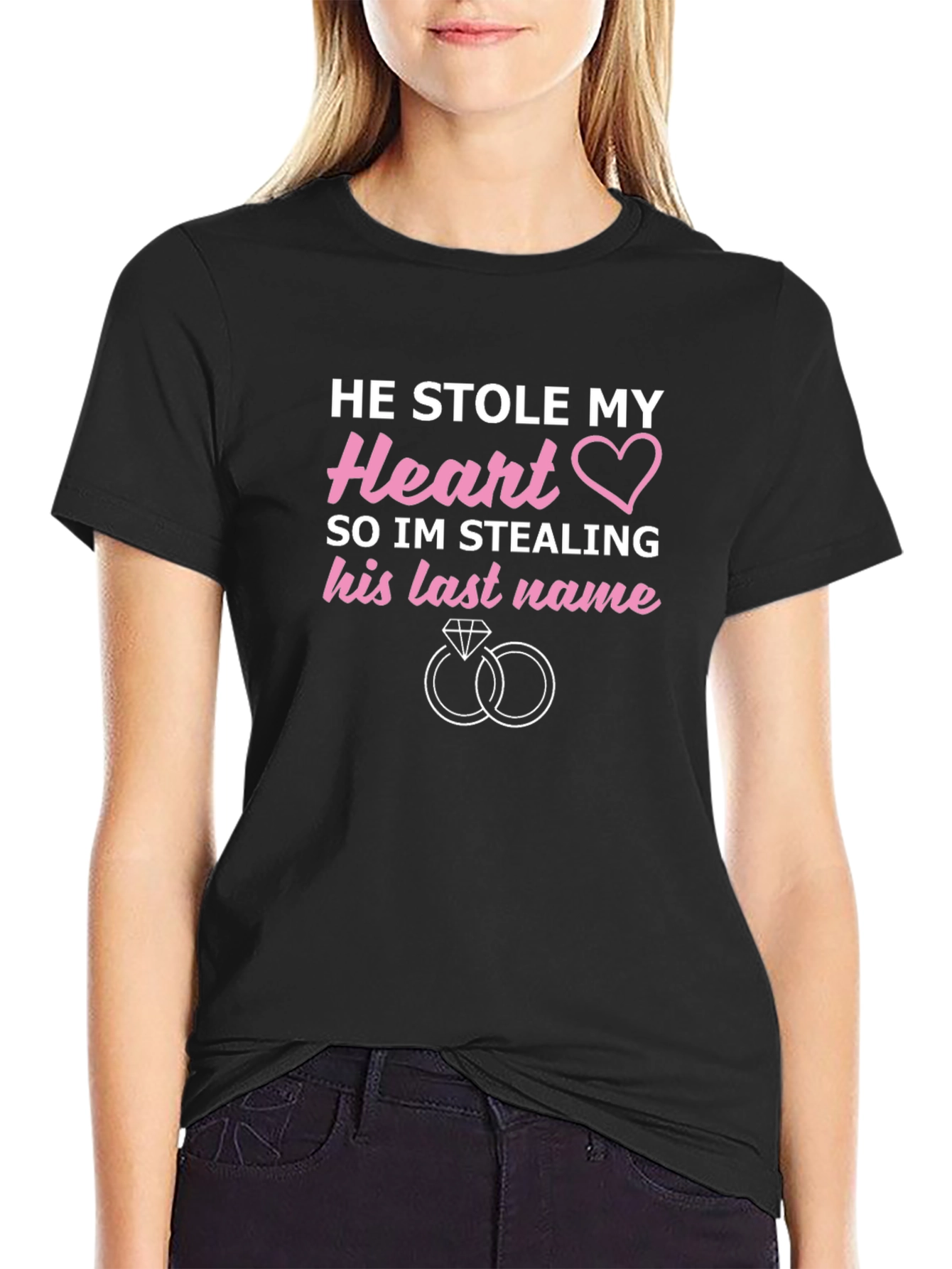 He Stole My Heart Wedding T-Shirt