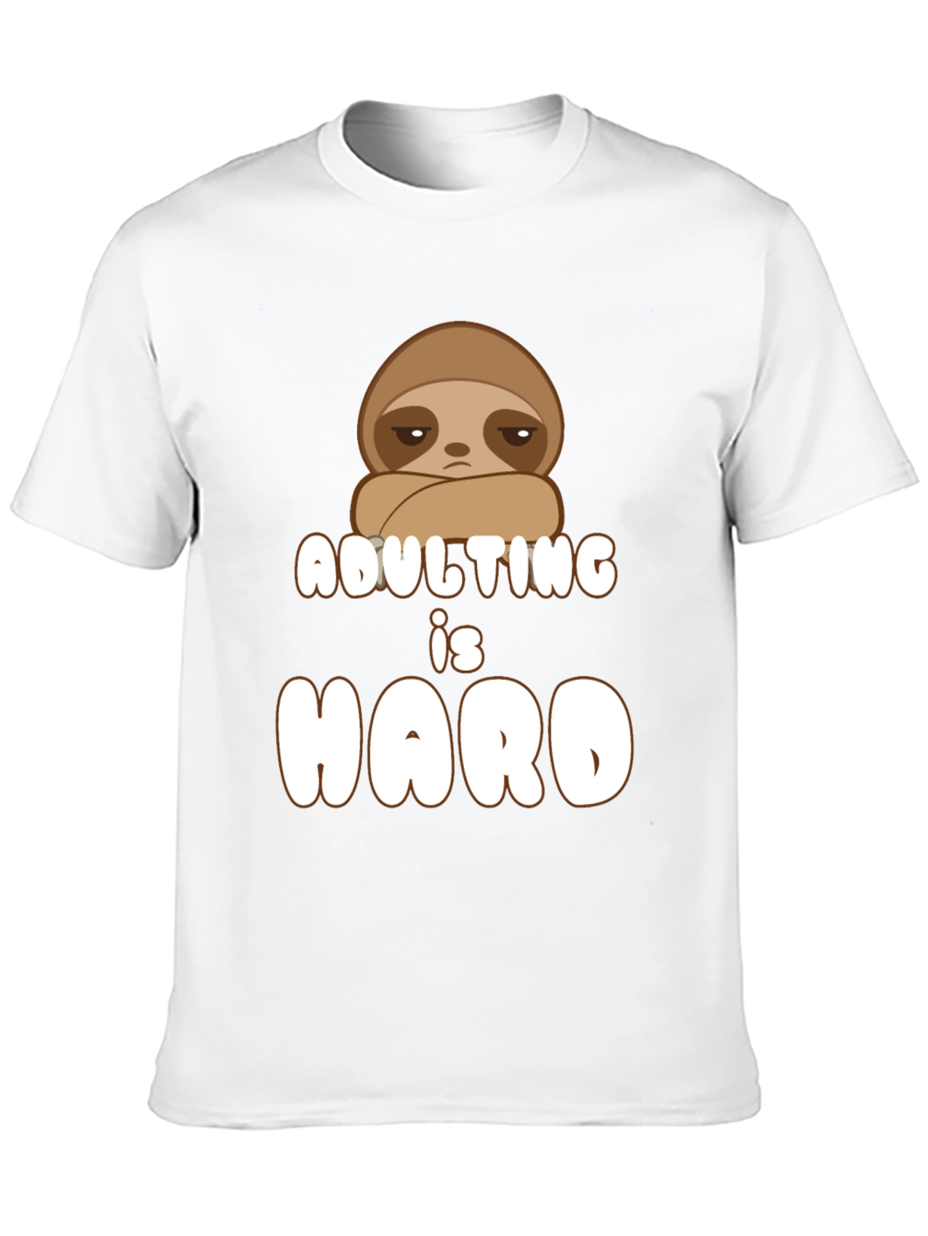 Adulting is Hard Sloth Graphic Tee