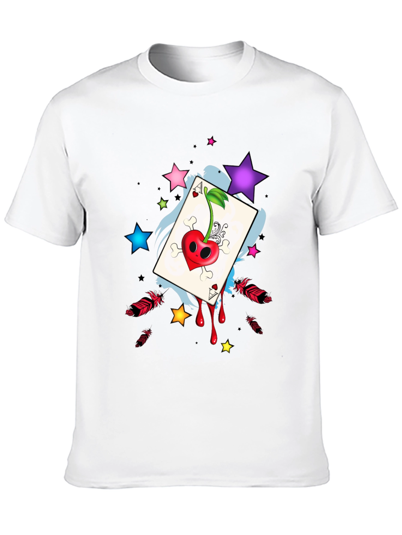 Ace of Hearts Cherry Skull T-Shirt