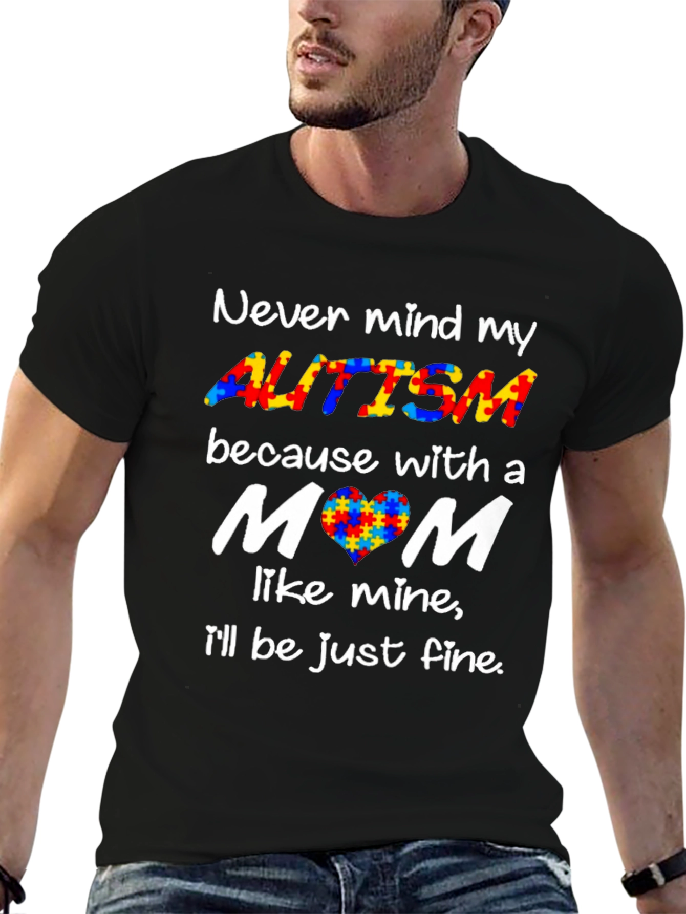 Autism Awareness Graphic T-Shirt - Mom Support