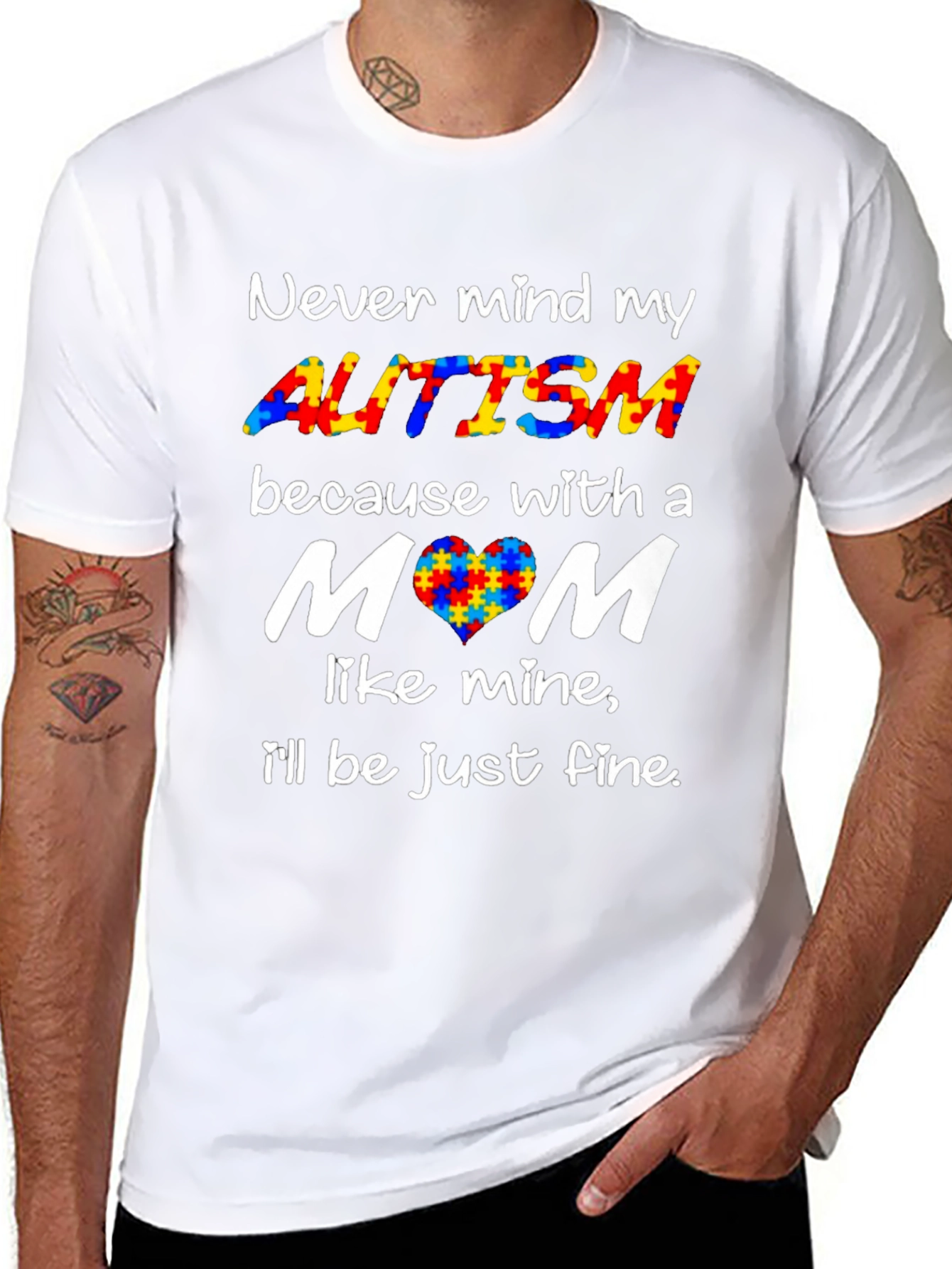 Autism Awareness Graphic T-Shirt - Mom Support