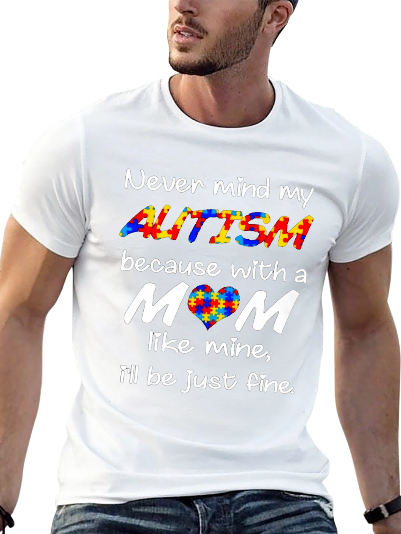 Autism Awareness Graphic T-Shirt - Mom Support