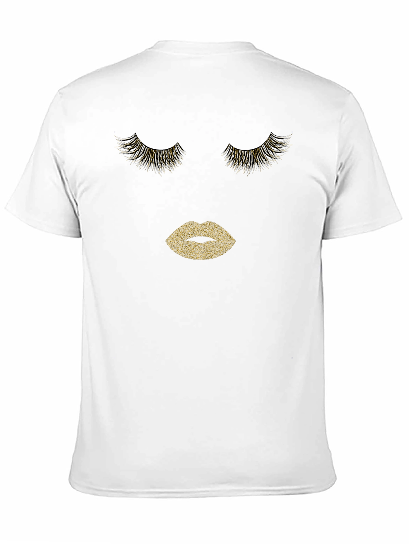 Glamorous Lashes & Lips Graphic Tee - Black