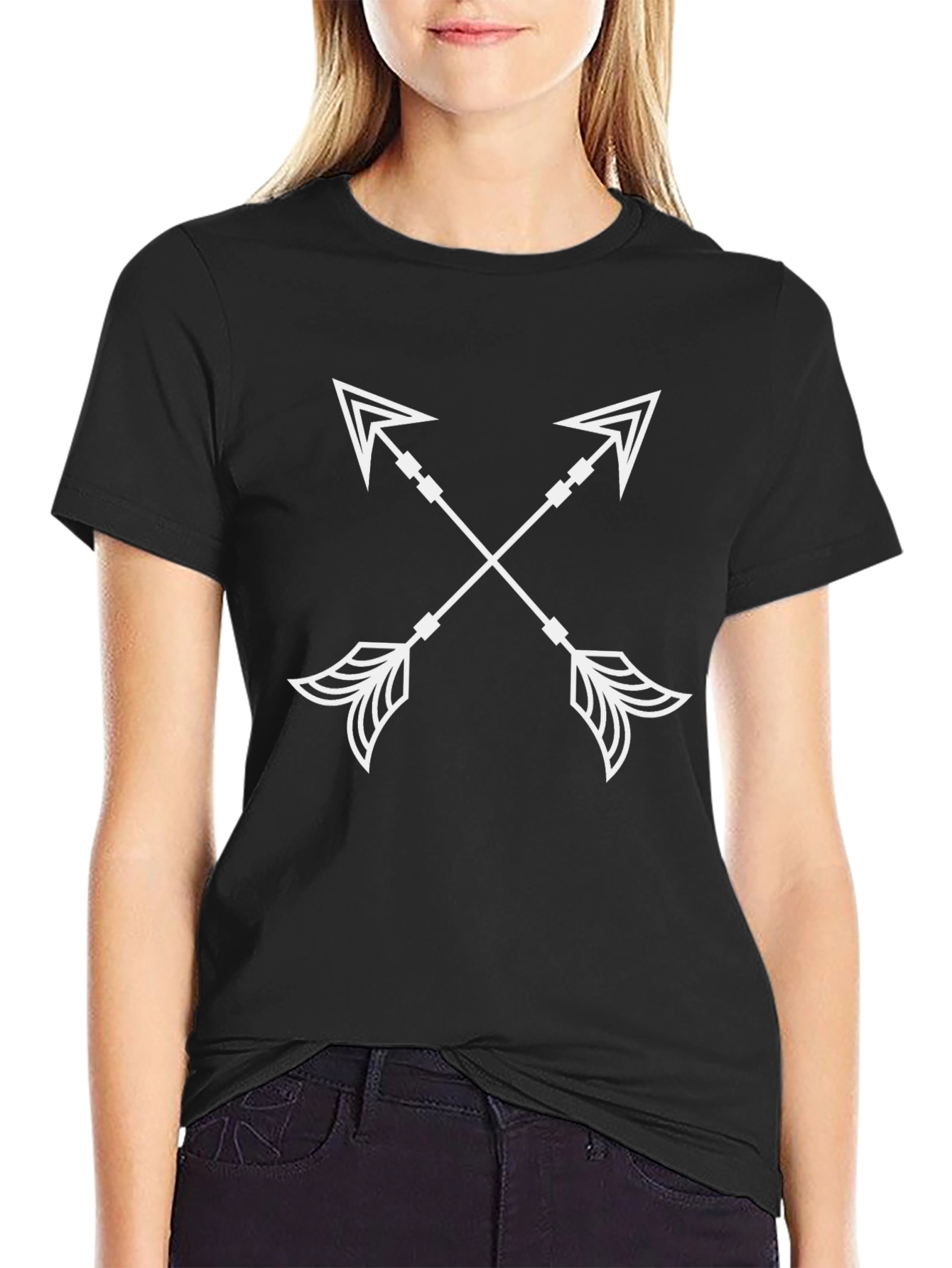 Arrow Graphic Print Crewneck T-Shirt