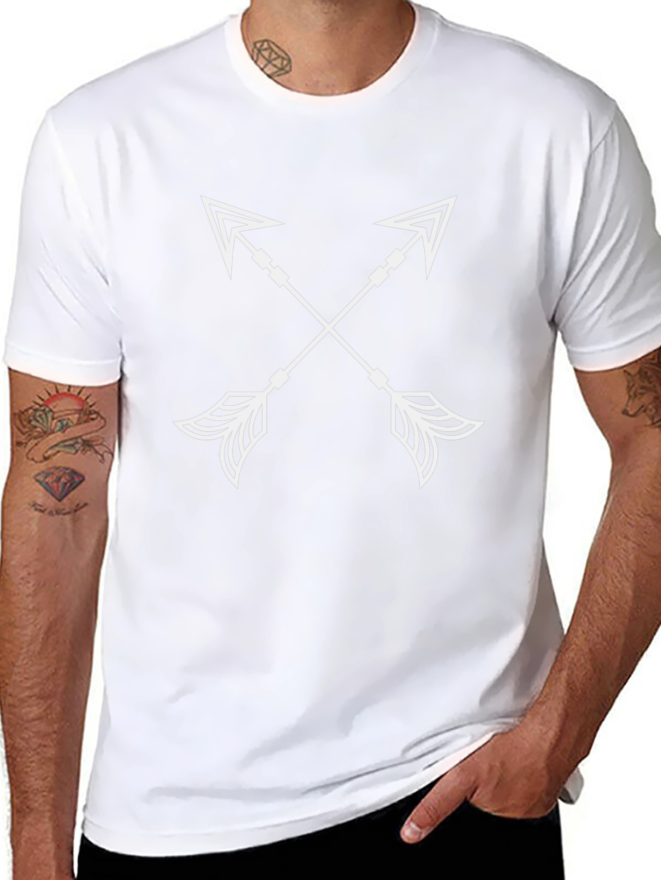 Arrow Graphic Print Crewneck T-Shirt