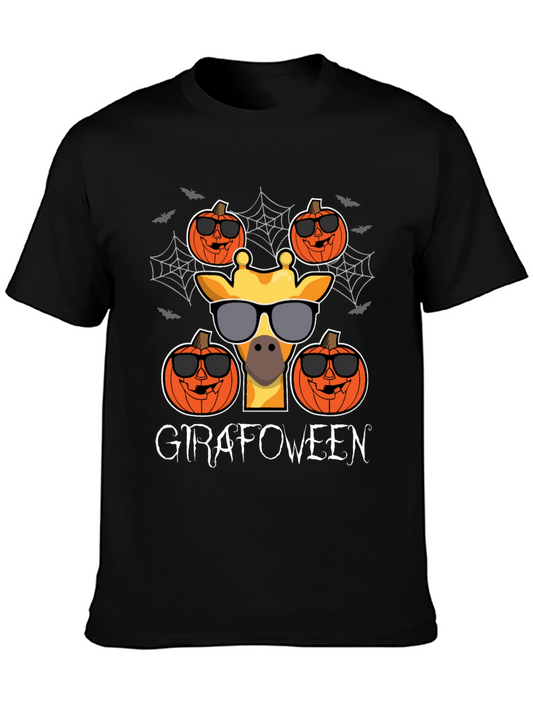 Girafoween T-Shirt - Halloween Giraffe Pumpkin Tee