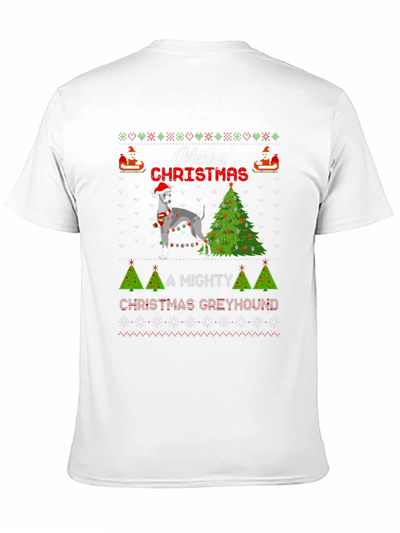Greyhound Ugly Christmas Sweater T-Shirt