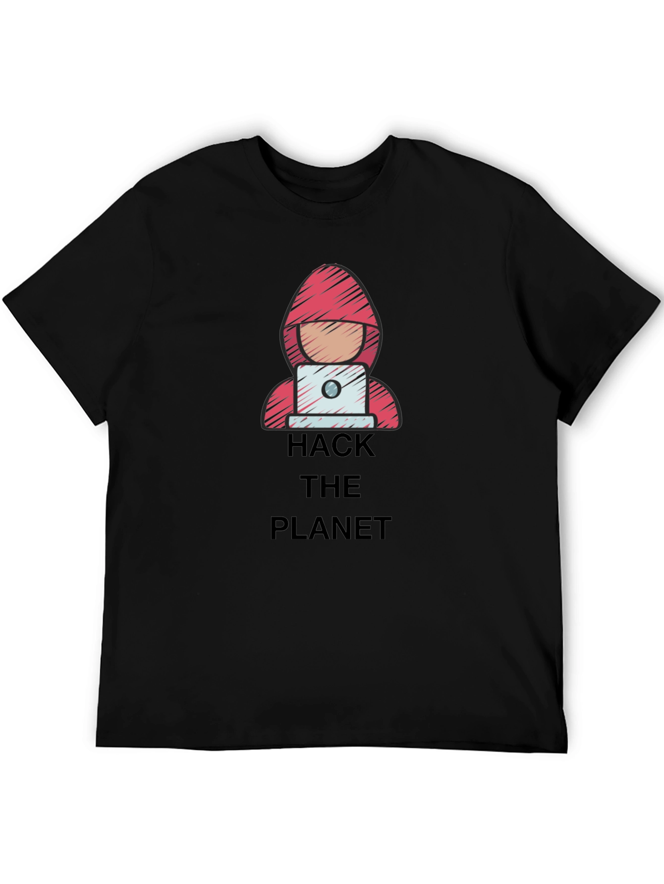 Hack the Planet Graphic Tee - Black T-Shirt