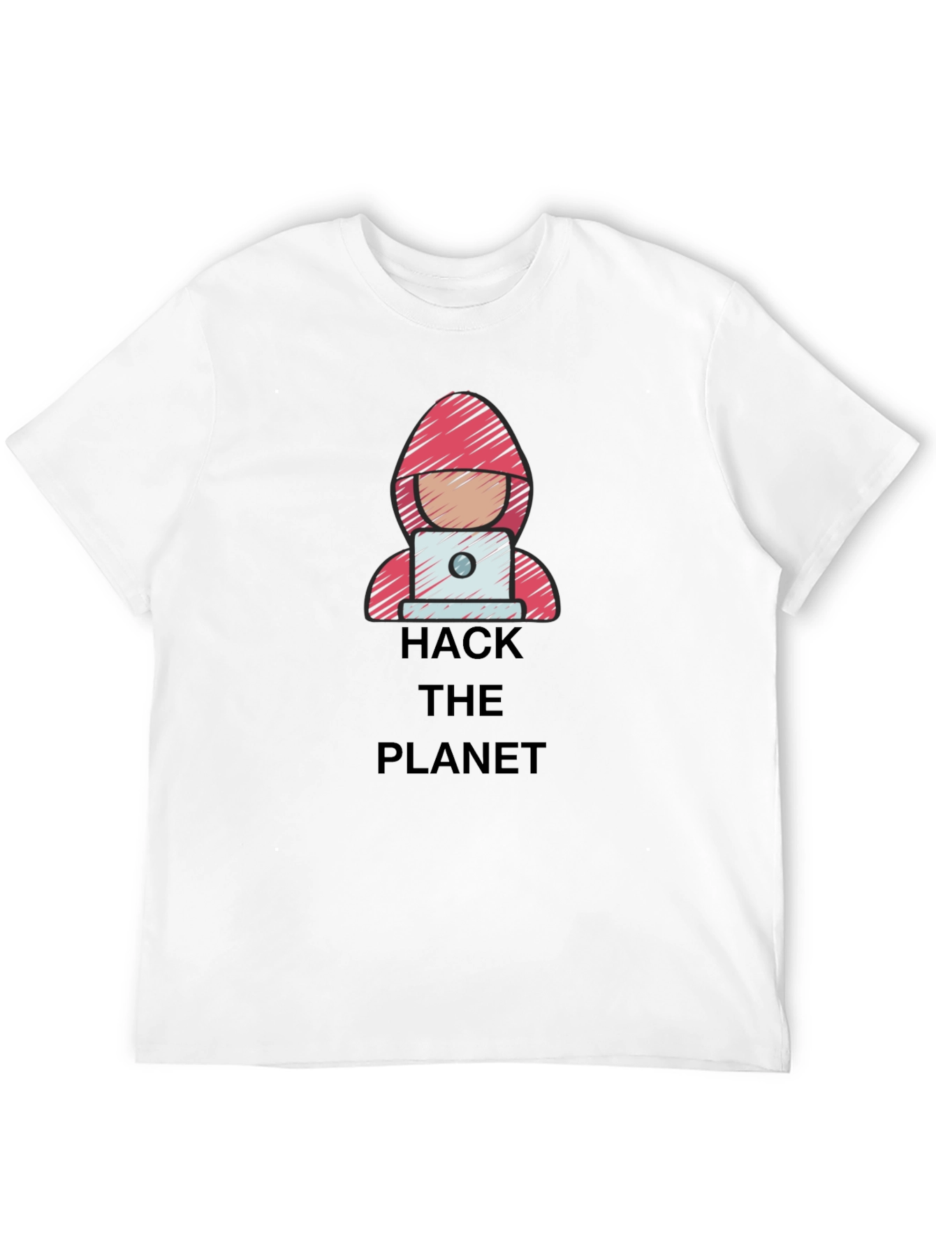 Hack the Planet Graphic Tee - Black T-Shirt