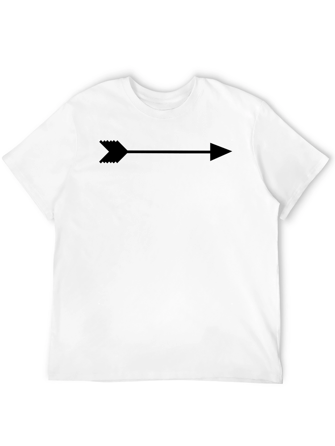 Arrow Graphic Print T-Shirt - Black