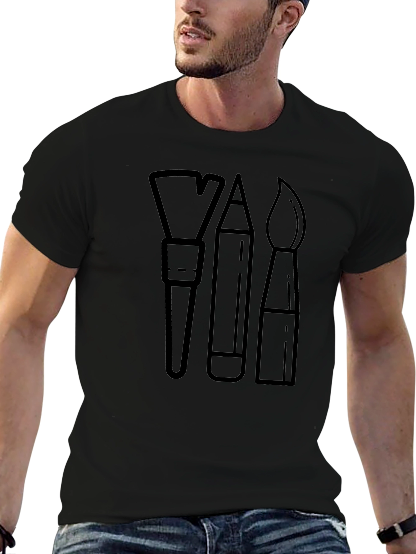 Artist Tool Graphic Tee - Black Unisex T-Shirt