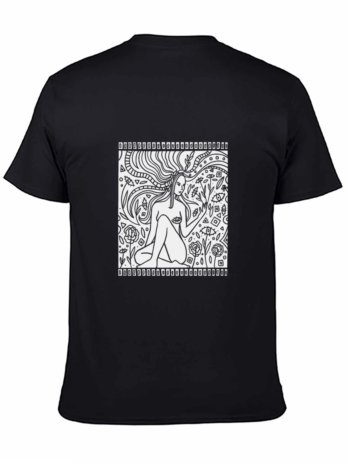 Artistic Woman Black T-Shirt