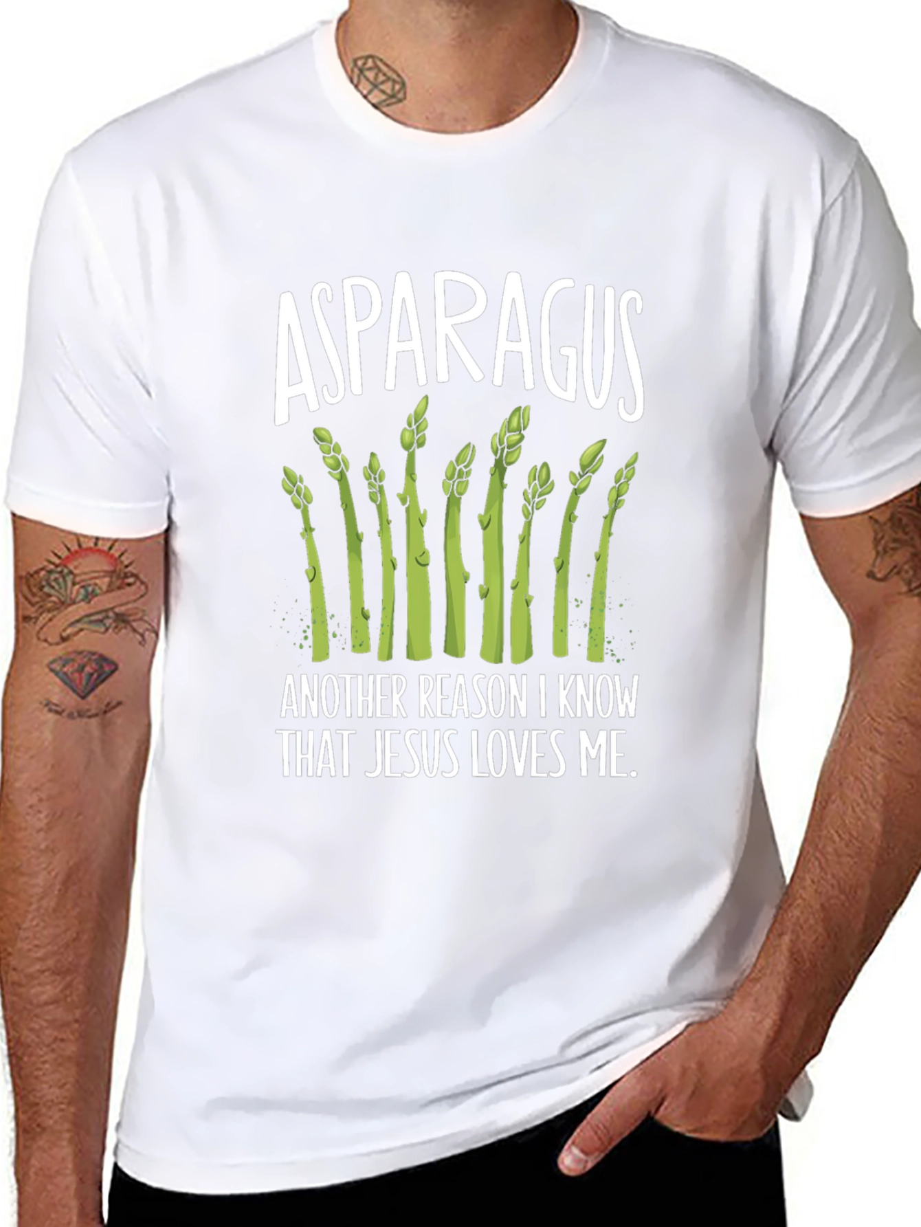 Asparagus Jesus Loves Me T-Shirt