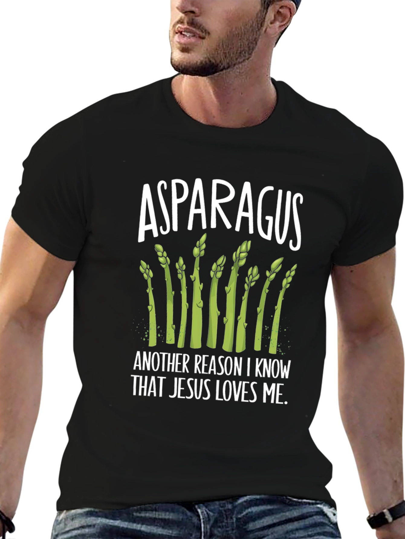 Asparagus Jesus Loves Me T-Shirt