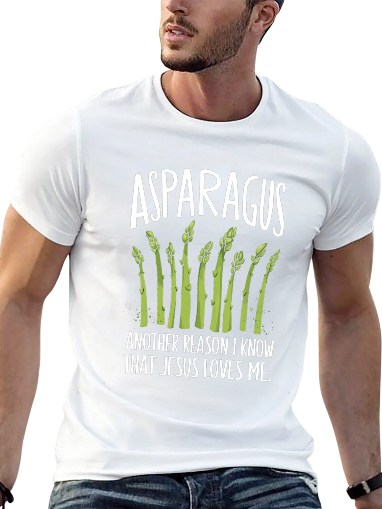 Asparagus Jesus Loves Me T-Shirt
