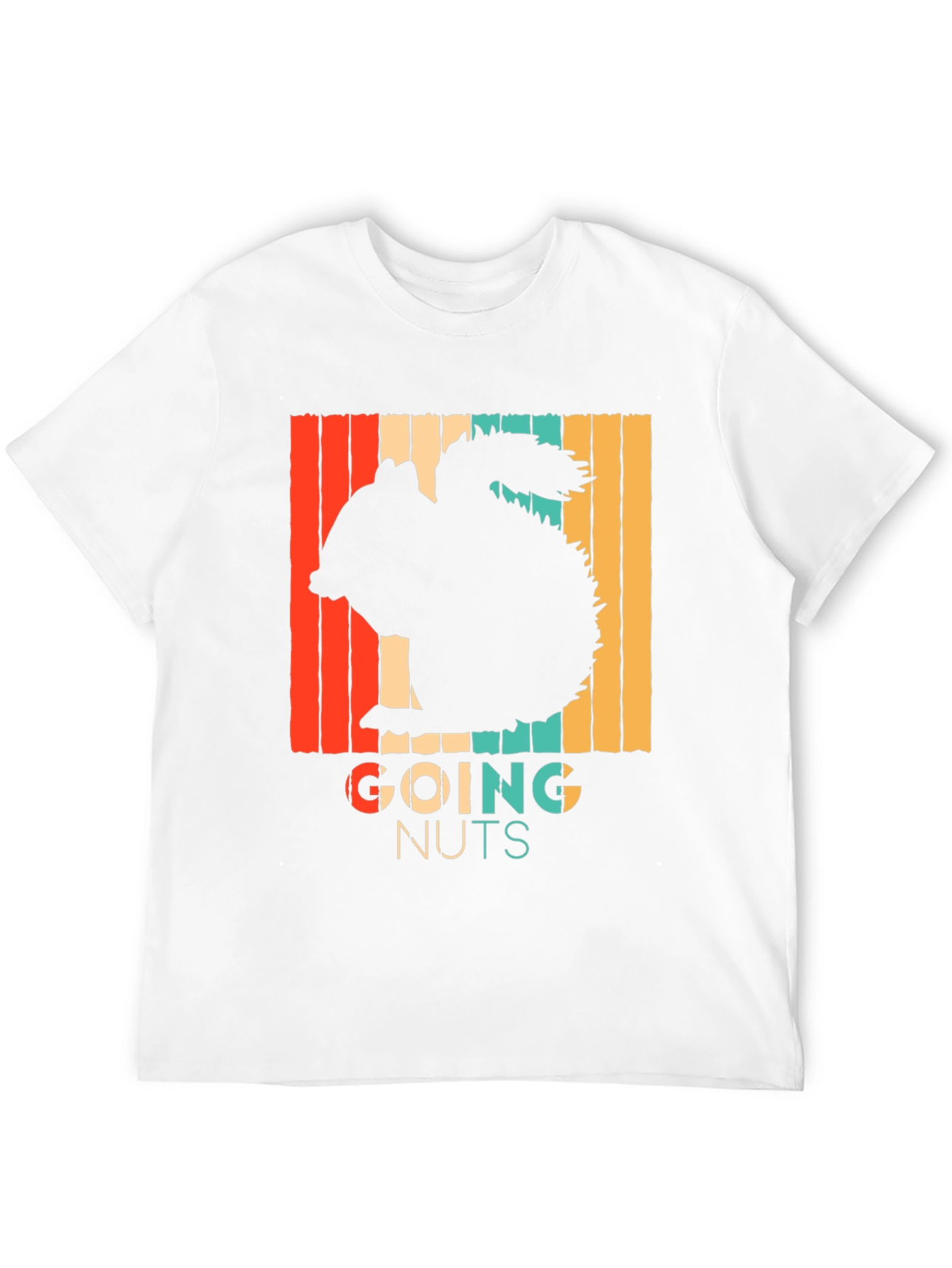 Going Nuts Squirrel Tee - Retro Style Black T-Shirt