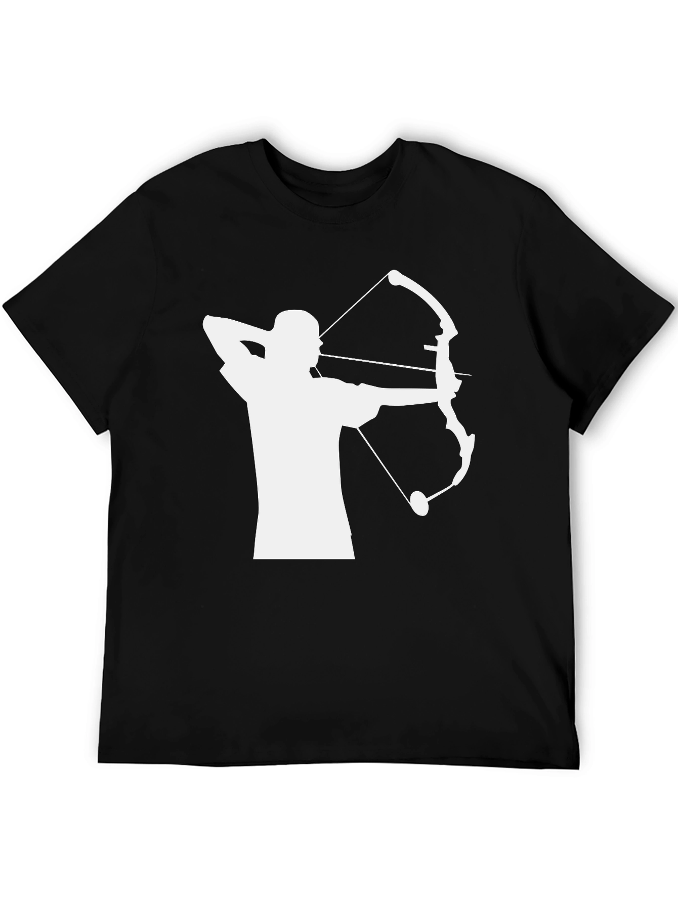 Archery Silhouette Graphic T-Shirt - Black
