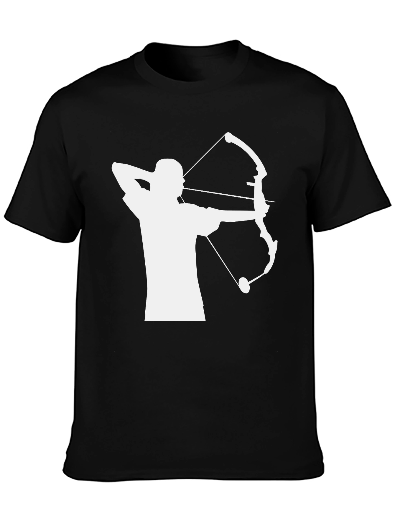 Archery Silhouette Graphic T-Shirt - Black