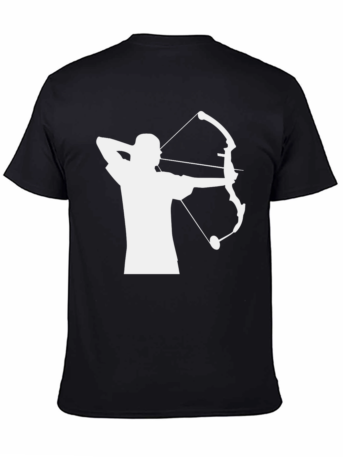Archery Silhouette Graphic T-Shirt - Black