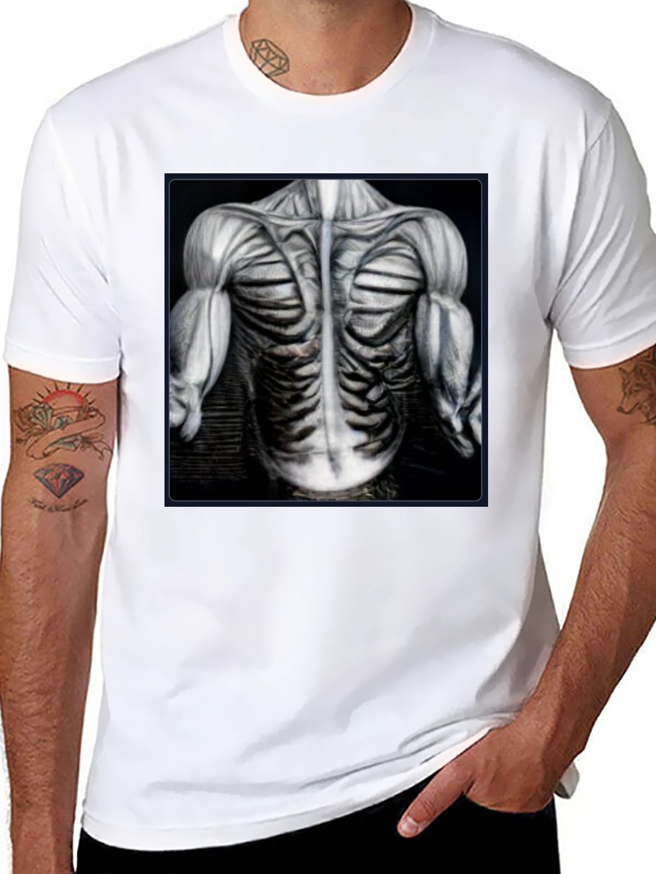 Anatomical Muscle T-Shirt - Bodybuilding Gym Tee