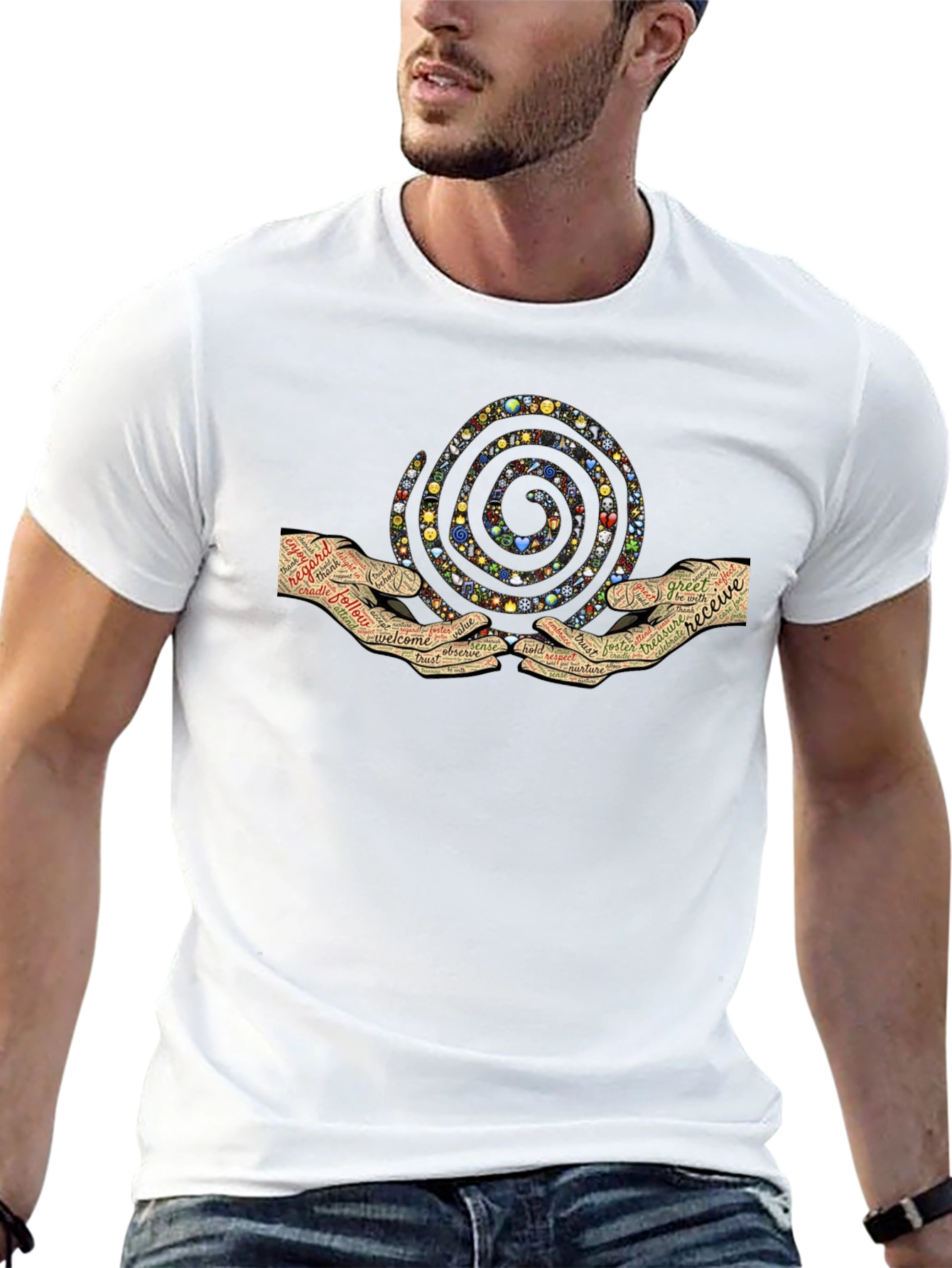 Graphic Print Crew Neck T-Shirt