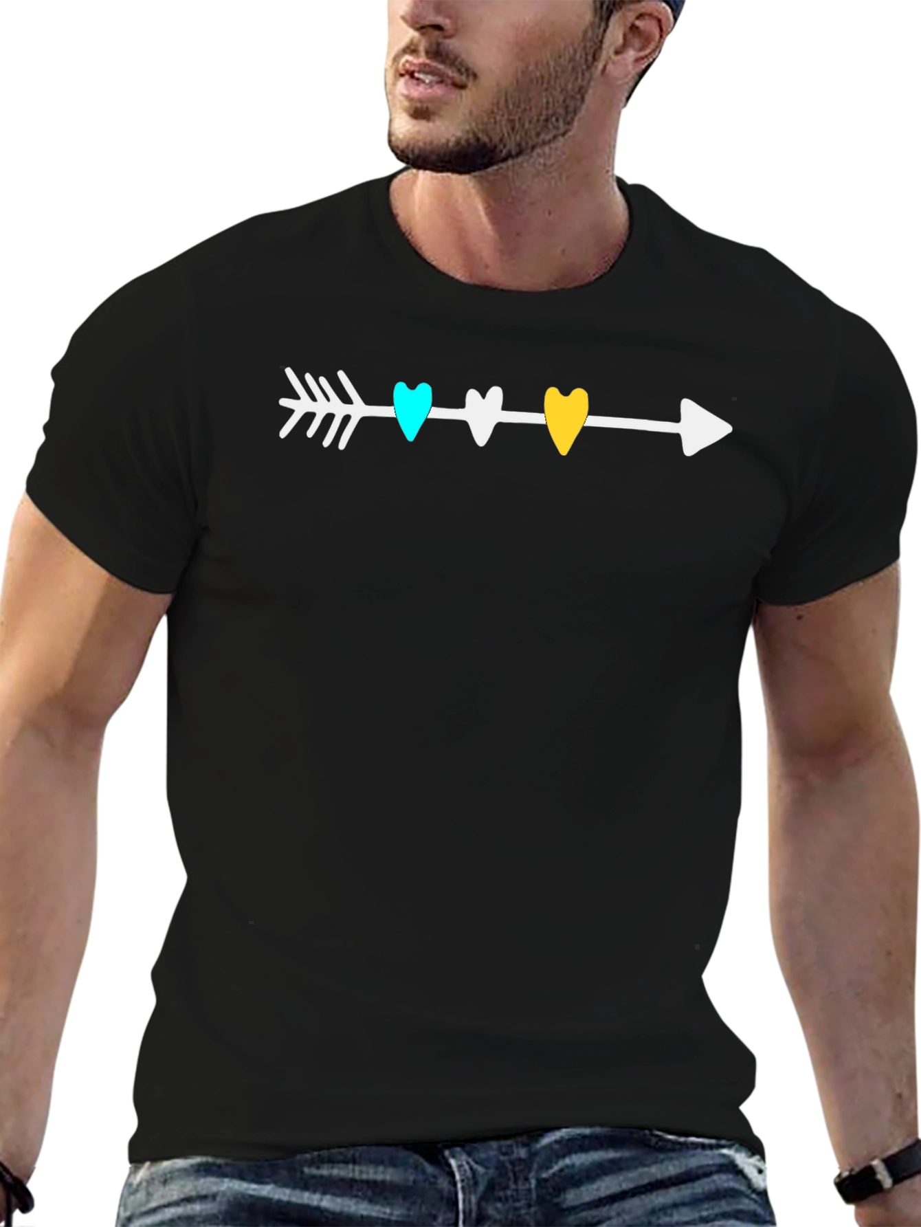 Heart Arrow Graphic Tee - Stylish Comfort
