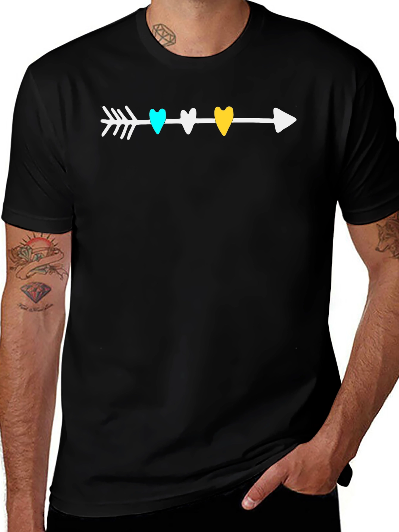 Heart Arrow Graphic Tee - Stylish Comfort