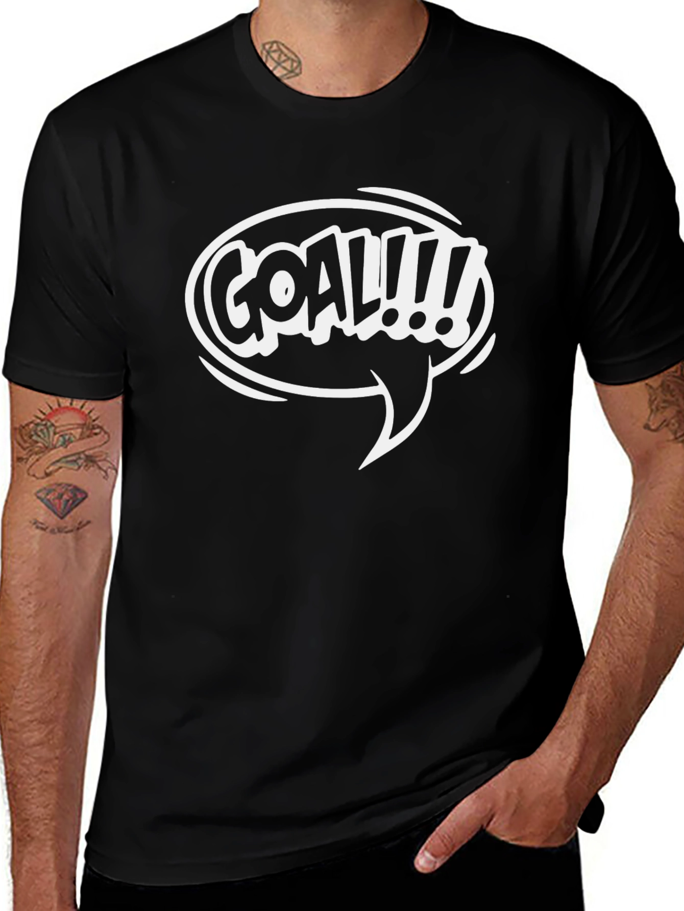Goal! Graphic Print Crew Neck T-Shirt