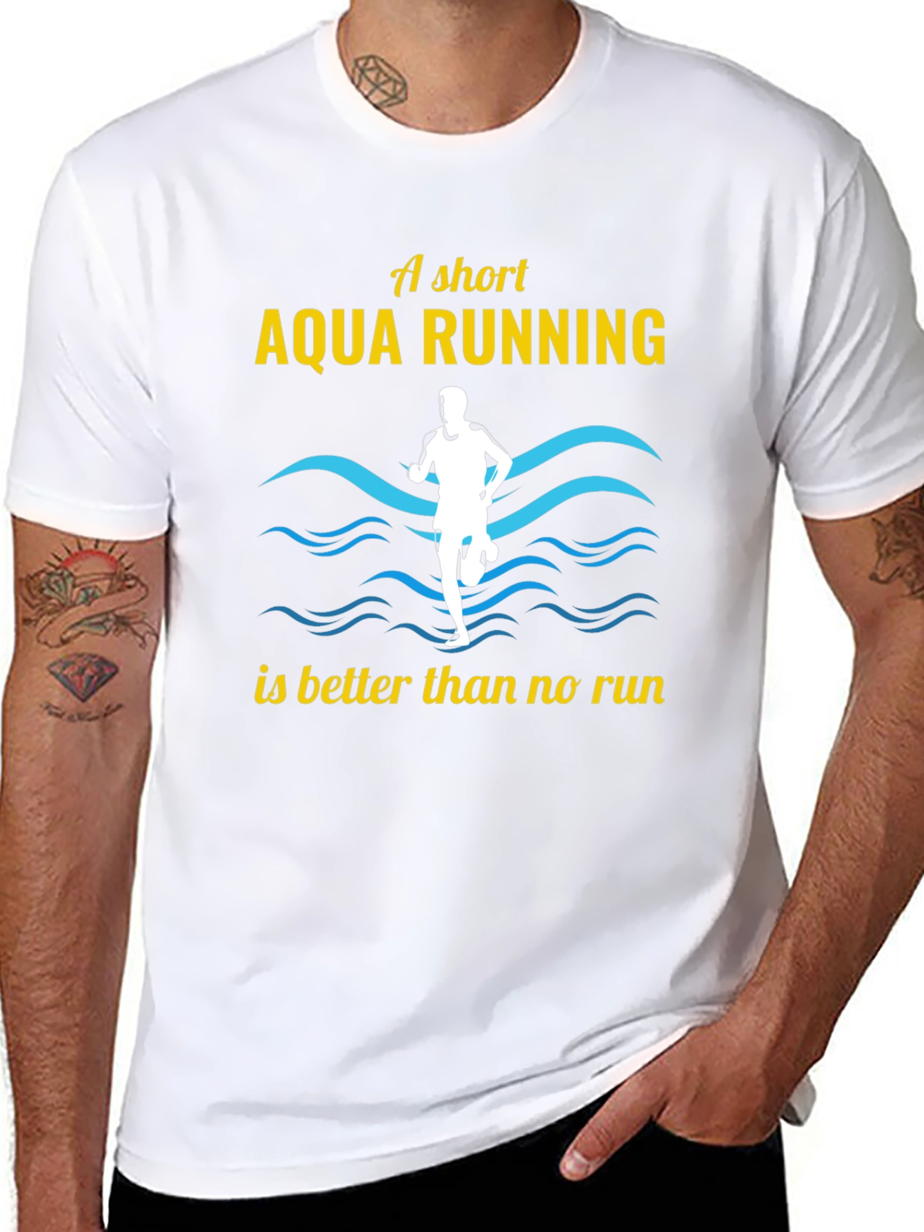 Aqua Running T-Shirt - Fun Runner Tee