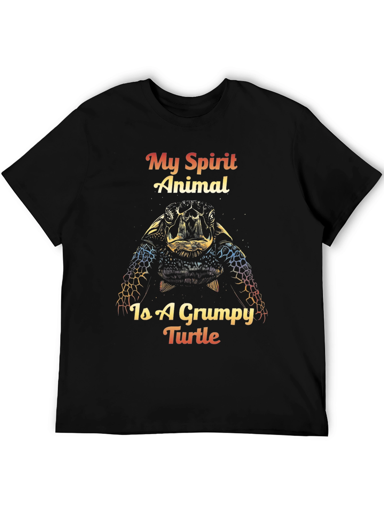 Grumpy Turtle Spirit Animal Graphic T-Shirt