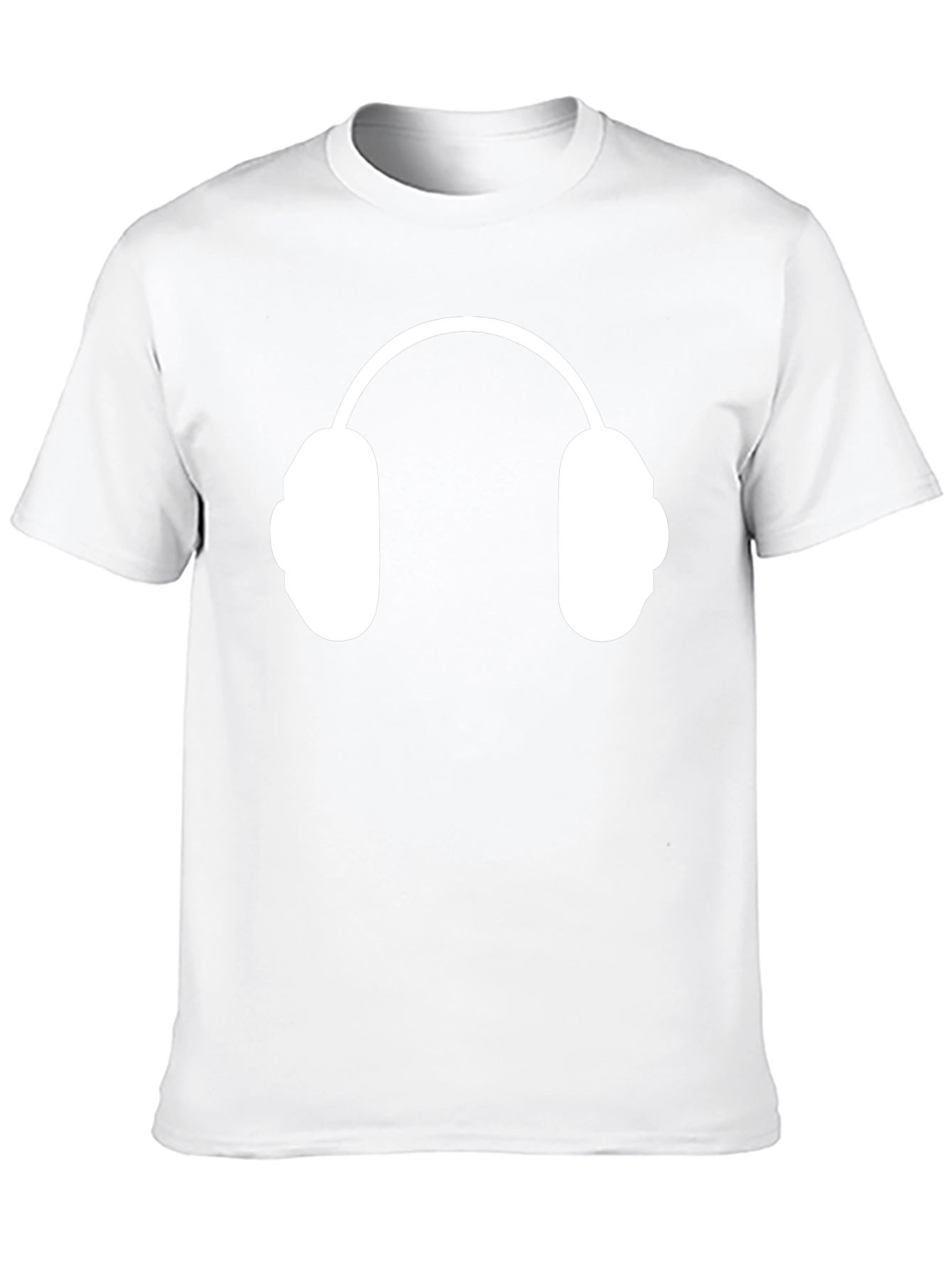 Headphone Graphic Tee - Stylish Black T-Shirt