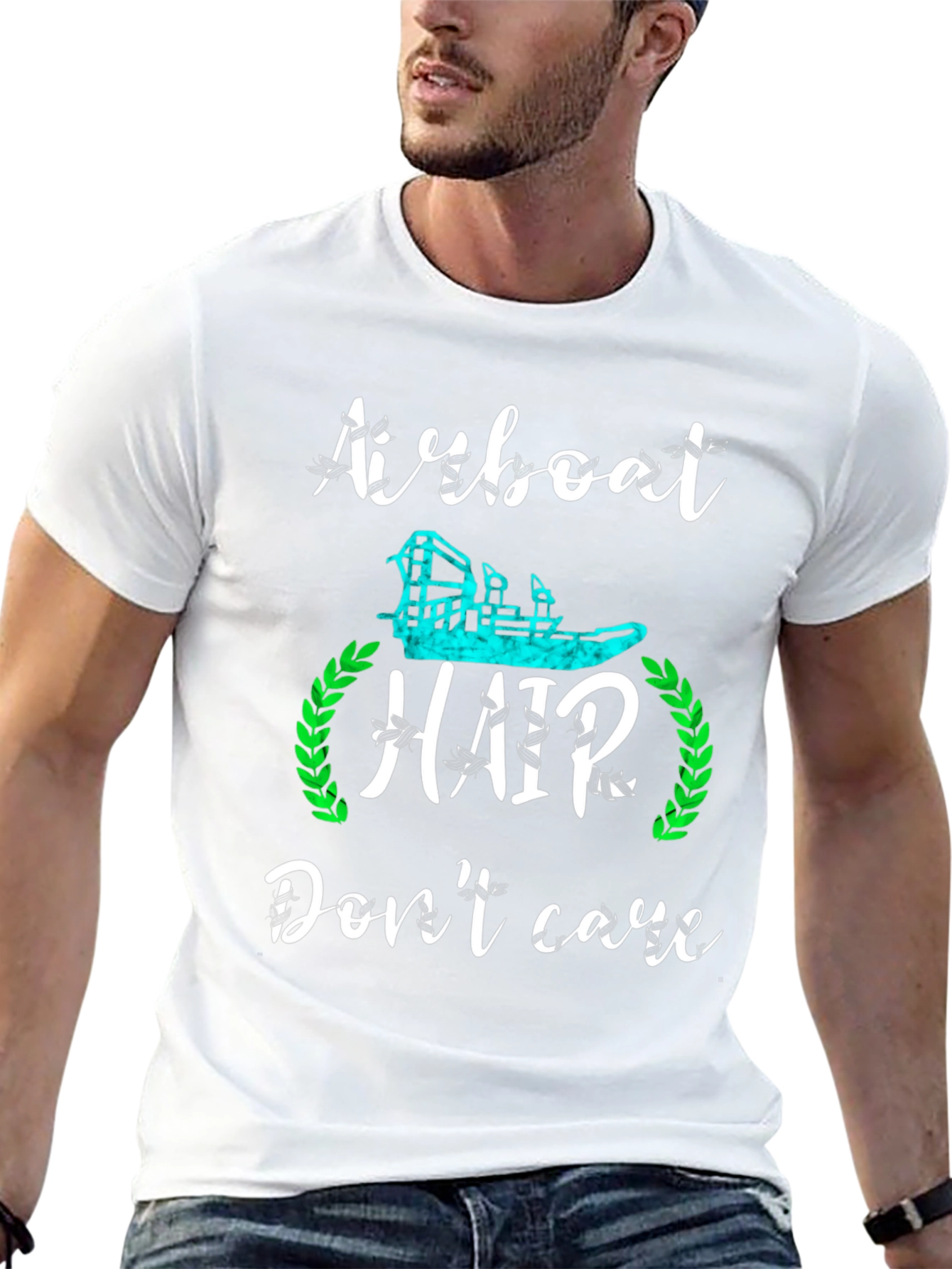 Airboat Hair Dont Care Graphic T-Shirt
