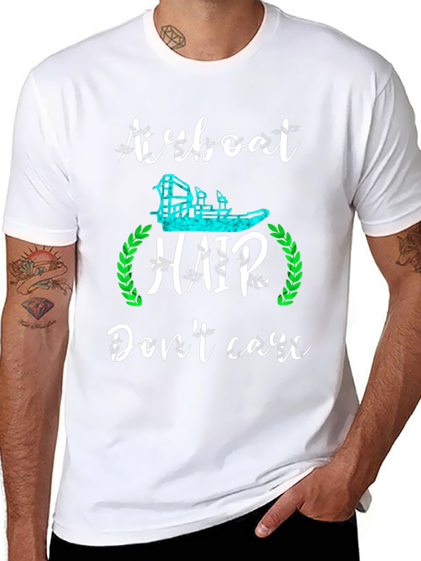 Airboat Hair Dont Care Graphic T-Shirt
