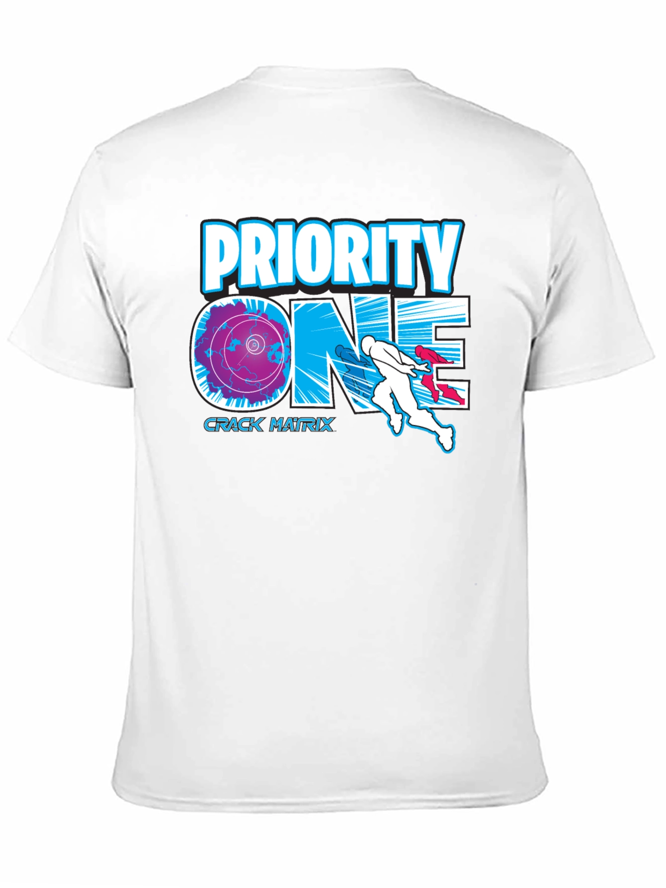 Priority One Crack Matrix Black Graphic Tee