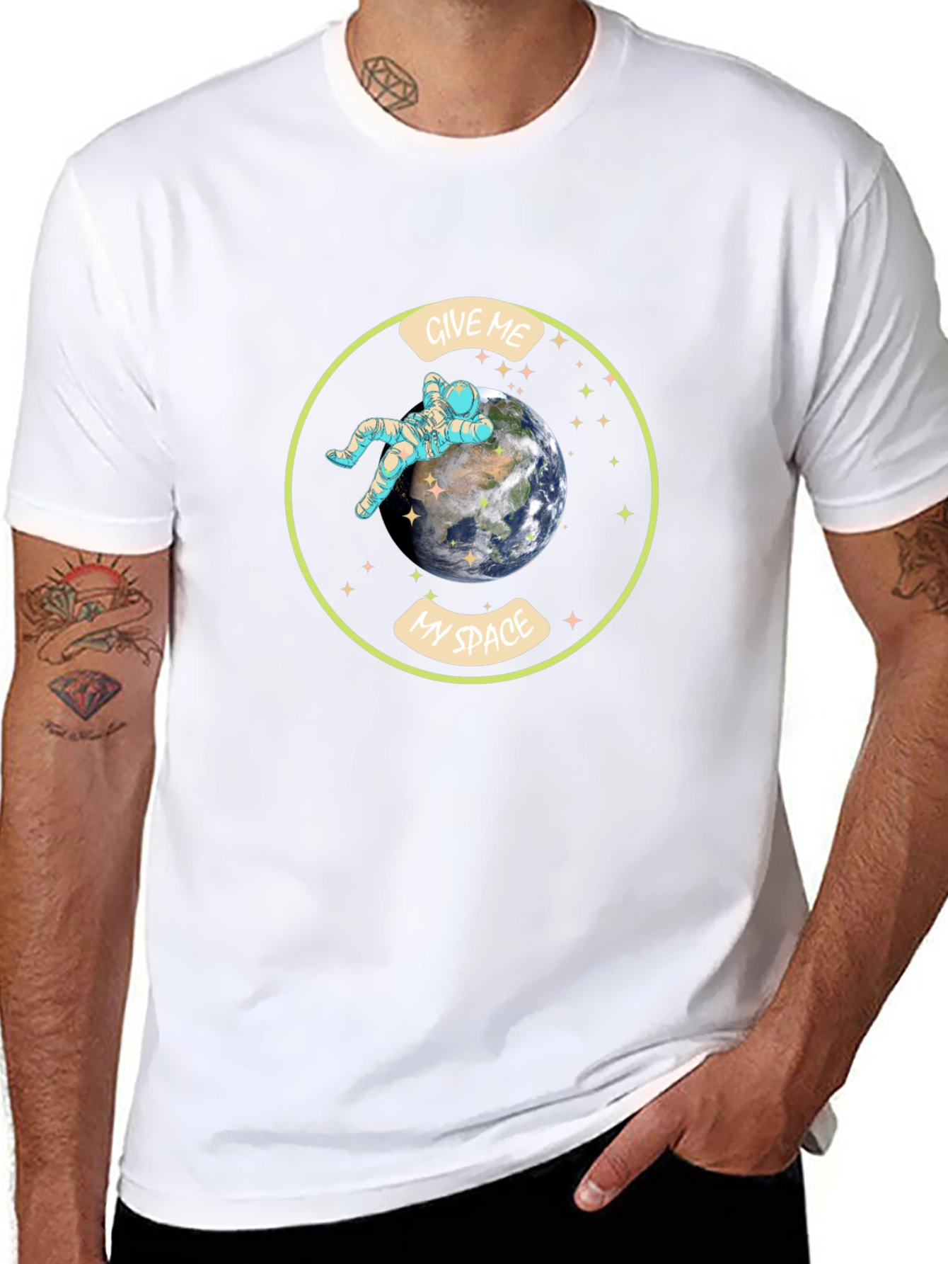 Give Me My Space T-Shirt - Astronaut Earth Design