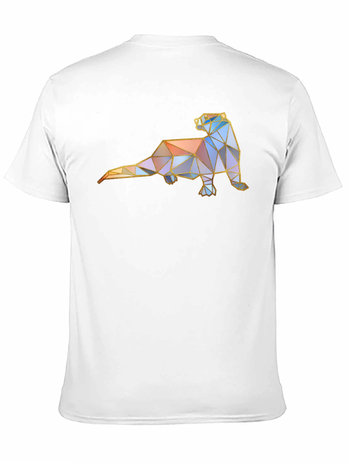 Geometric Otter Graphic Tee - Modern Style