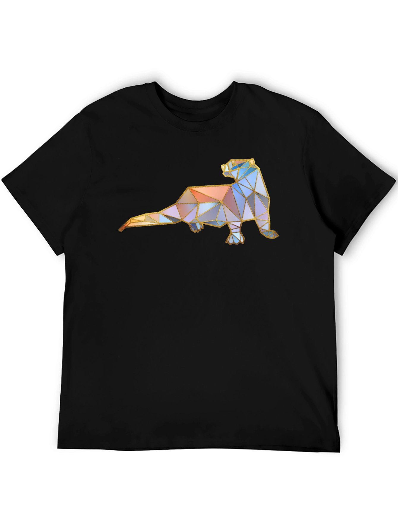 Geometric Otter Graphic Tee - Modern Style