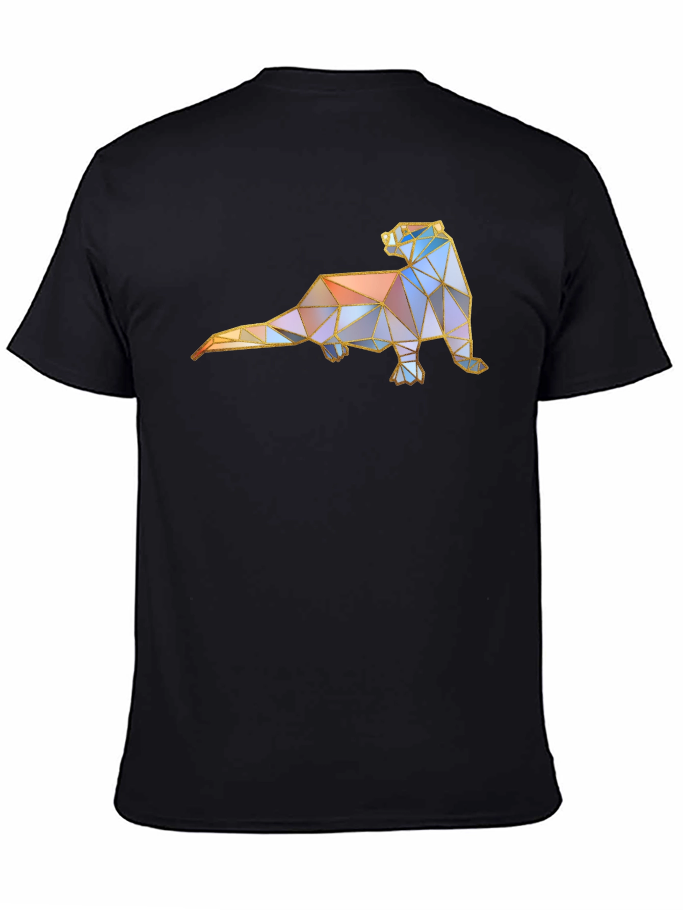 Geometric Otter Graphic Tee - Modern Style